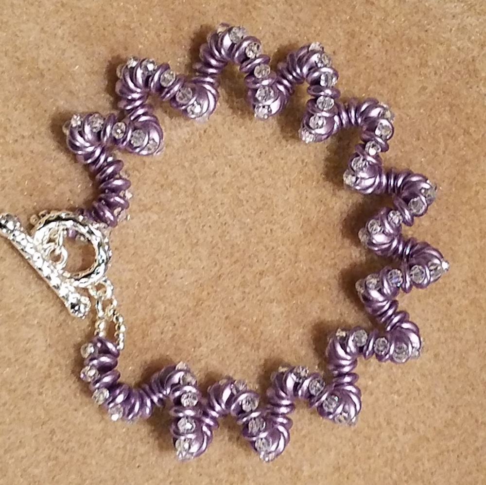 Handmade purple curly bracelet